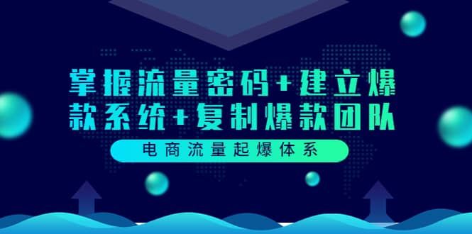 电商流量起爆体系：掌握流量密码 建立爆款系统 复制爆款团队（价值599）-自由之翼资源网