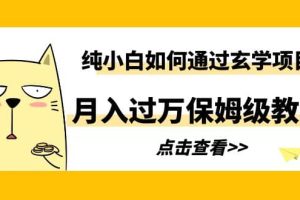 纯小白如何通过玄学项目月入过万保姆级教程