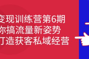 IP变现训练营第6期：教你搞流量新姿势，IP打造获客私域经营