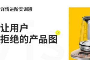 嘿马电商详情进阶实训班，打造让用户无法拒绝的产品图（12节课）