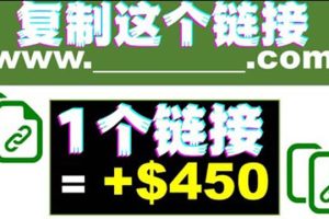 复制链接赚美元，一个链接可赚450 ，利用链接点击即可赚钱的项目(视频教程)